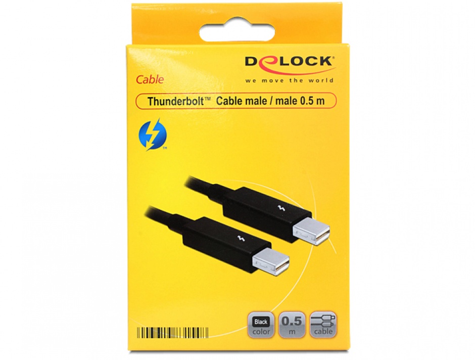 Imagine Cablu Thunderbolt 2 T-T 0.5m Negru, Delock 83154