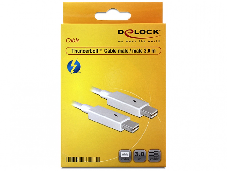 Imagine Cablu Thunderbolt 2 T-T 3m Alb, Delock 83168