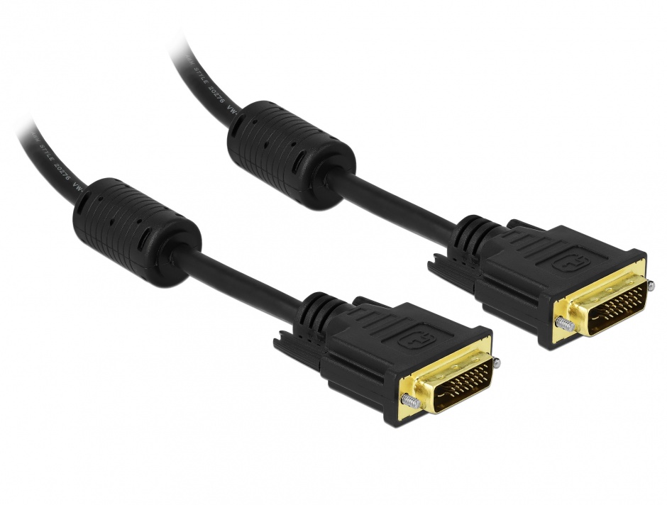 Imagine Cablu DVI-D Dual Link 24+1 pini T-T 5m, Delock 83192