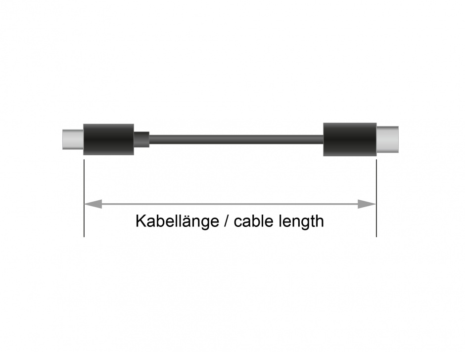 Imagine Cablu USB 2.0 Tip C la tip C T-T 2m 5A E-Marker, Delock 83324