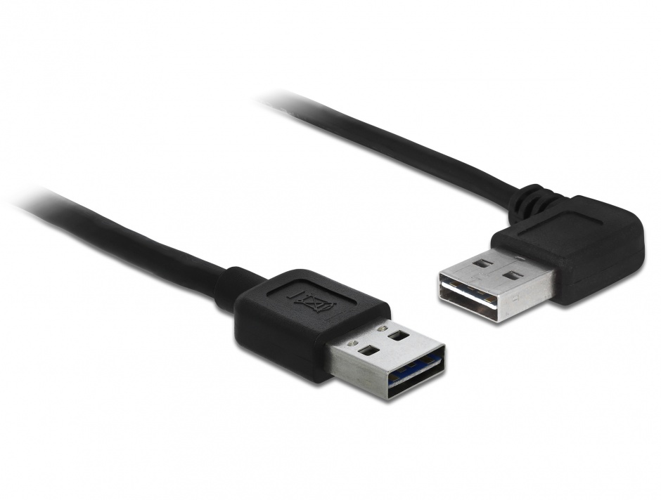 Imagine Cablu EASY-USB 2.0-A T-T 1m unghi, Delock 83464