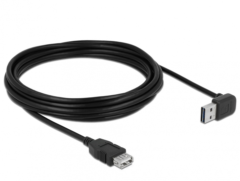 Imagine Cablu prelungitor EASY-USB 2.0 T-M unghi sus/jos 5m, Delock 83550