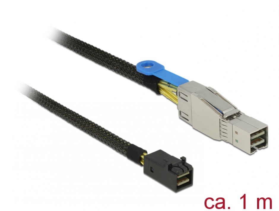 Imagine Cablu Mini SAS HD SFF-8644 la Mini SAS HD SFF-8643 1m, Delock 83618
