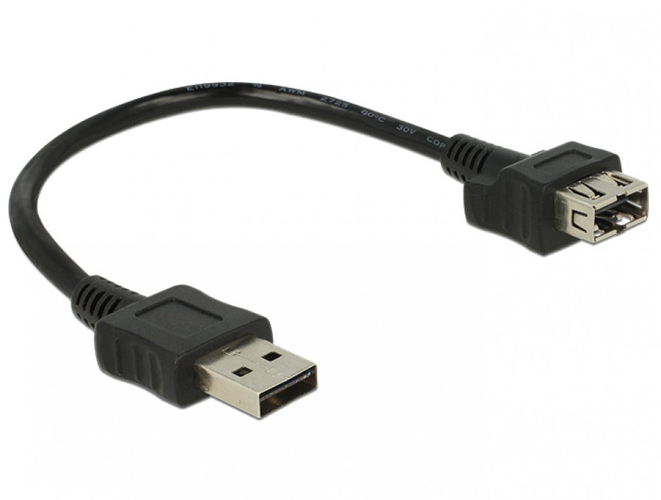 Imagine Cablu EASY-USB 2.0-A la EASY-USB 2.0-A T-M ShapeCable 0.2m, Delock 83662