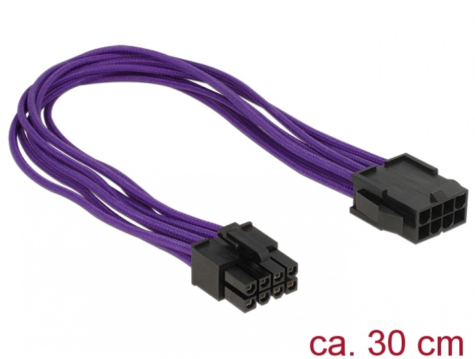 Imagine Cablu prelungitor alimentare 8 pini EPS T-M 30cm, Delock 83702