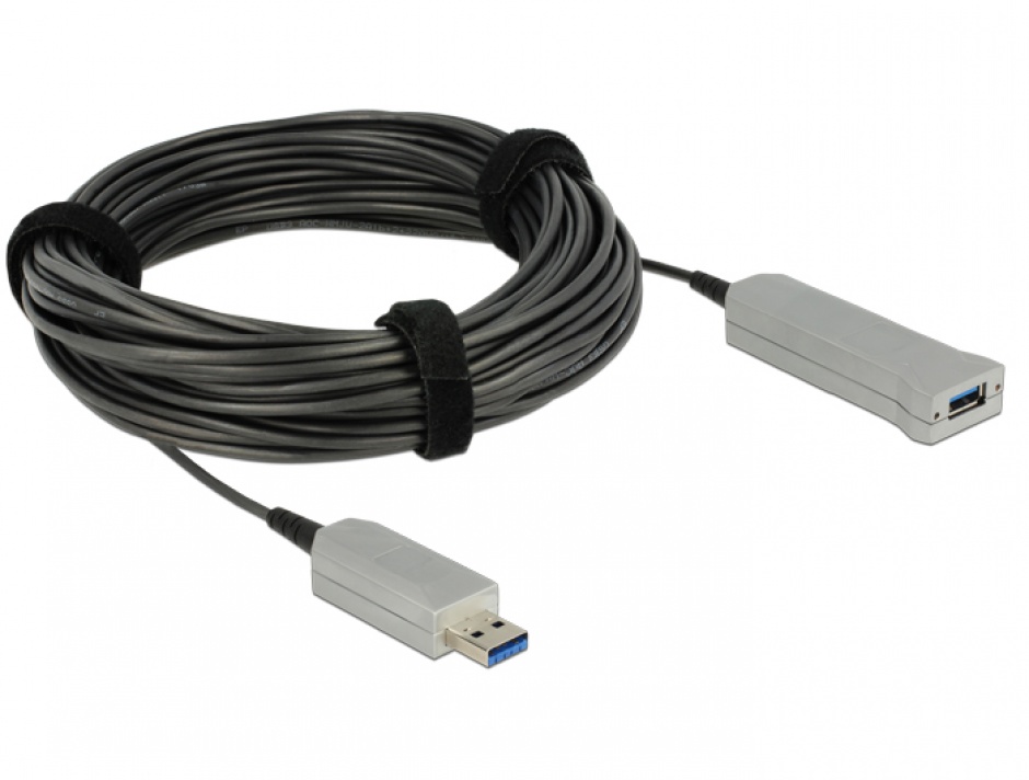 Imagine Cablu prelungitor USB 3.0 optic activ T-M 20m, Delock 83739
