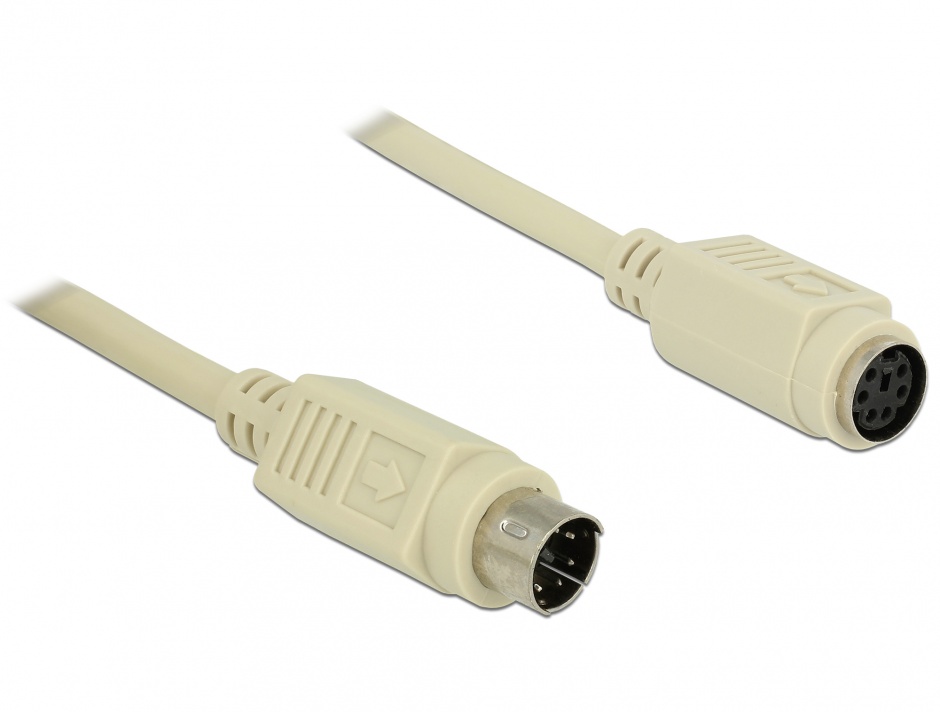 Imagine Cablu prelungitor PS/2 T-M 1.8m Gri, Delock 84070