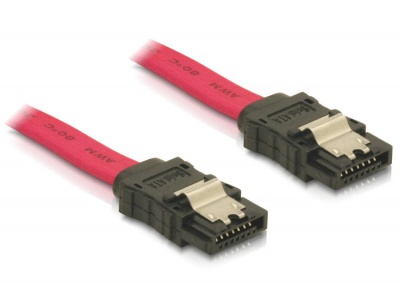 Imagine Cablu SATA drept cu fixare 30cm, Delock 84303