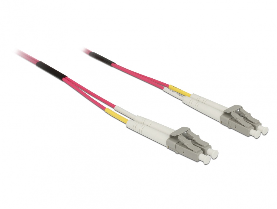 Imagine Cablu fibra optica LC- LC Multimode OM4 1m, Delock 84640 