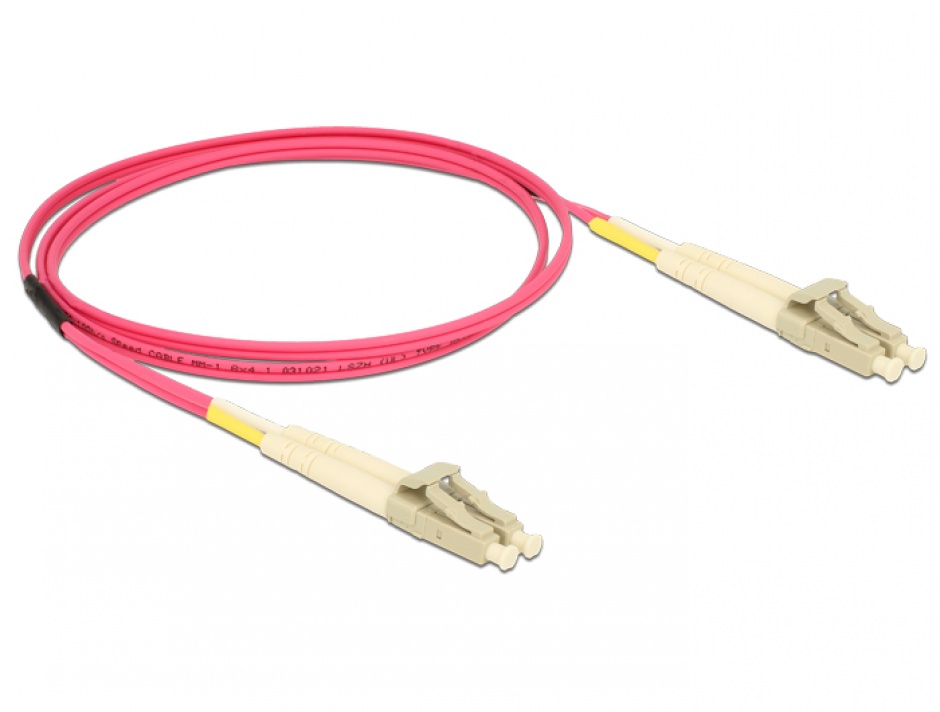 Imagine Cablu fibra optica LC- LC Multimode OM4 1m, Delock 84640