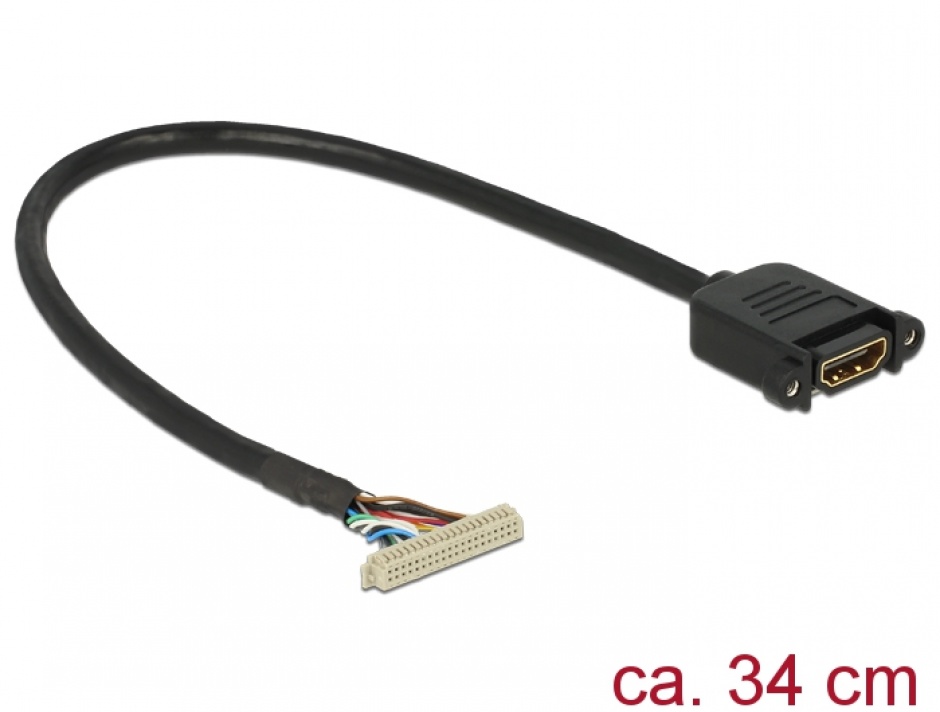 Imagine Cablu de conectare 40 pini 1.25 mm la 1 x HDMI pentru 95255/95256, Delock 84711
