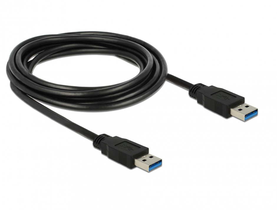Imagine Cablu USB 3.0 T-T 3m Negru, Delock 85063