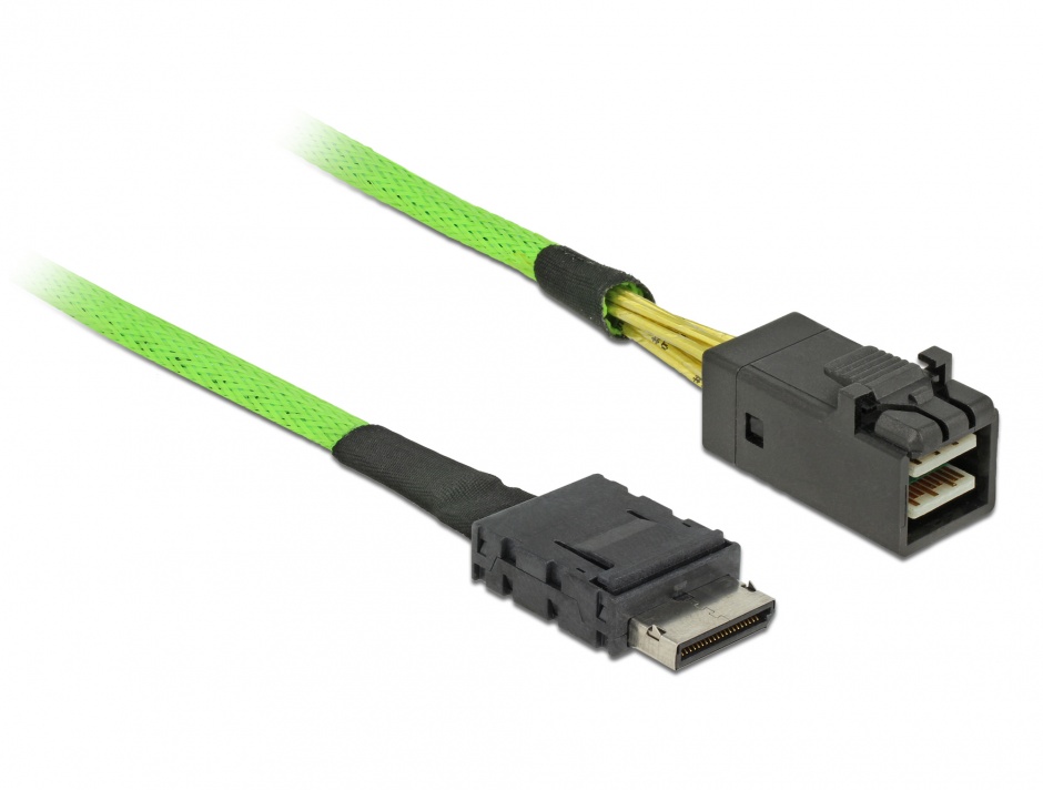 Imagine Cablu OCuLink PCIe SFF-8611 la SFF-8643 0.5m, Delock 85210