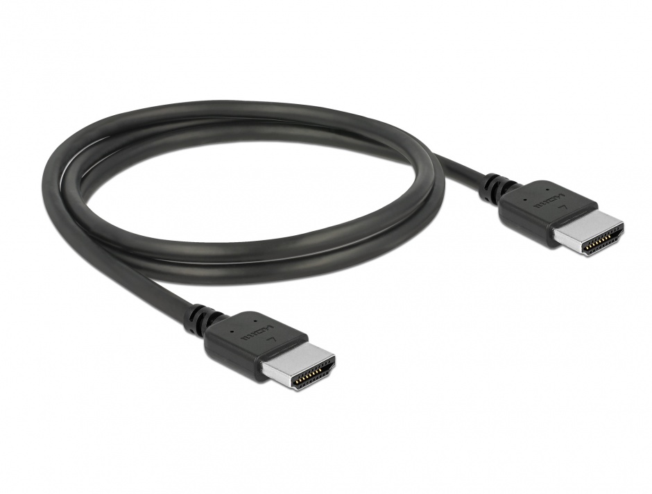 Imagine Cablu HDMI Premium 4K 60Hz 1m T-T Negru, Delock 85215