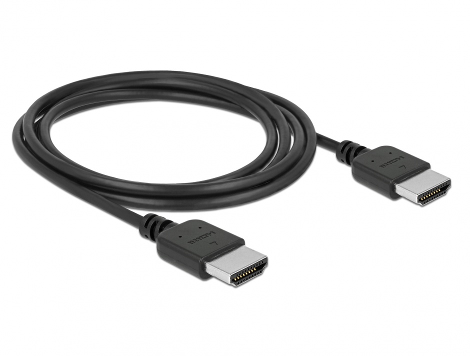 Imagine Cablu HDMI Premium 4K 60Hz 2m T-T Negru, Delock 85217