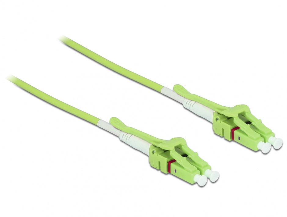 Imagine Cablu fibra optica LC la LC Multi-mode OM5 LSOH Uniboot 2m, Delock 85689