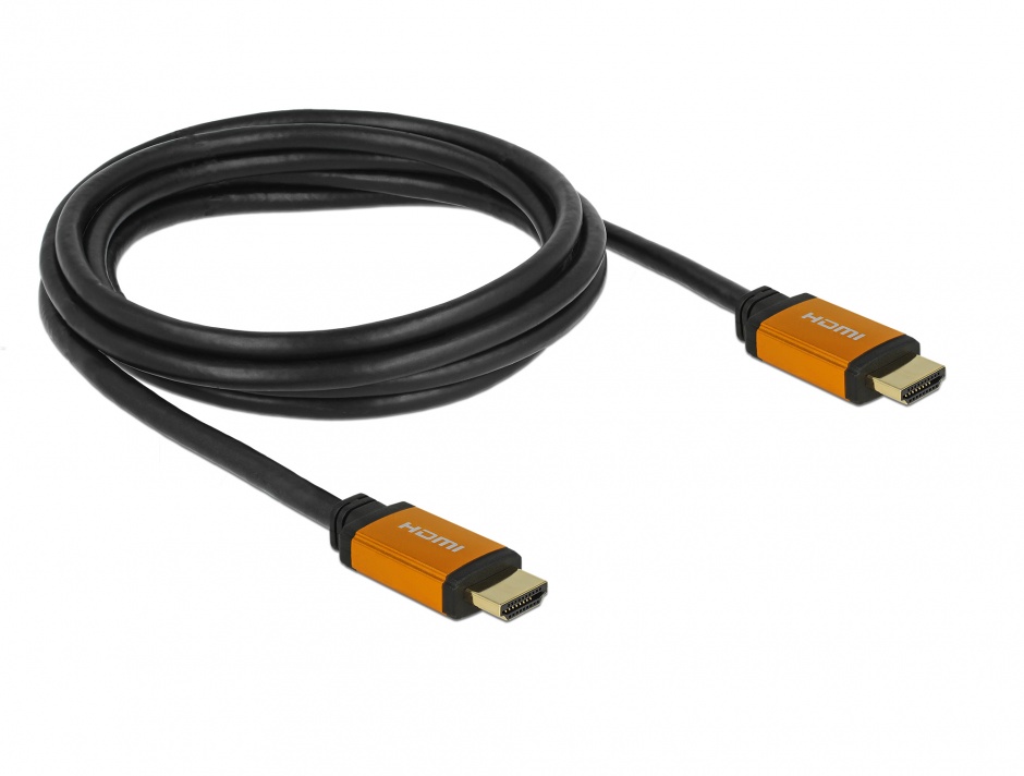Imagine Cablu Ultra High Speed HDMI 8K60Hz/4K240Hz T-T 2m Negru, Delock 85729
