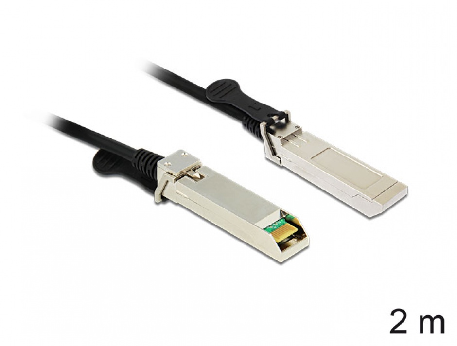 Imagine Cablu Twinax SFP+ T-T 2m, Delock 86200