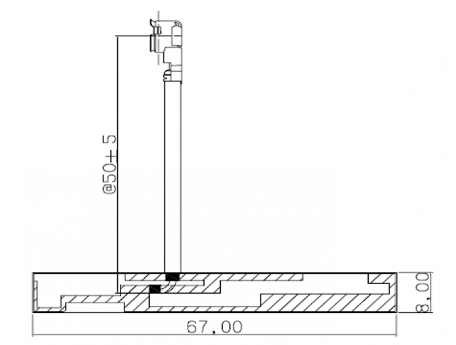 Imagine Antena GSM UMTS MHF/U.FL-LP-068 2 dBi 50 mm PCB Intern Self Adhesive, Delock 86251
