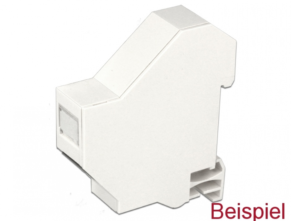 Imagine Protectie alba pentru montarea Keystone-ului in DIN rail, Delock 86272