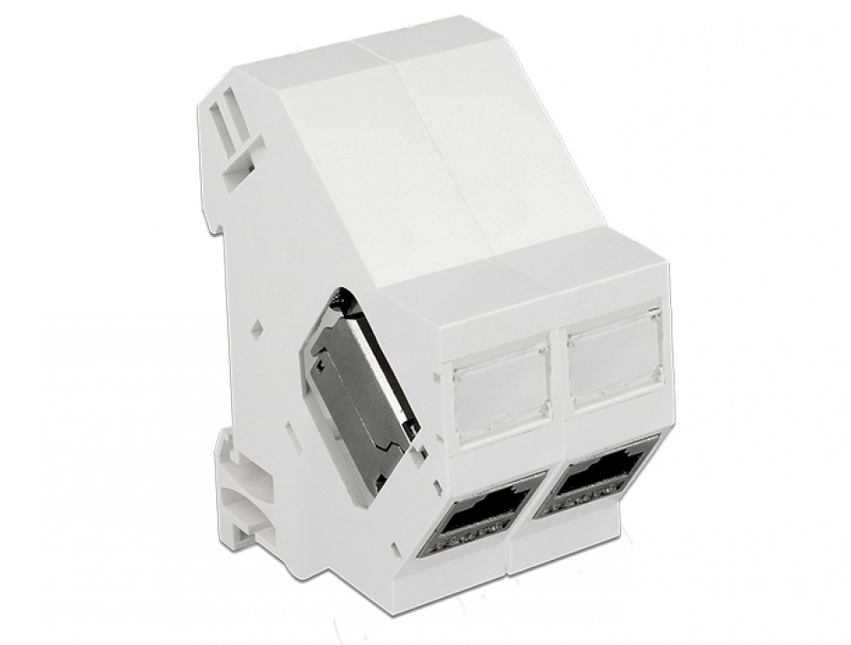 Imagine Carcasa Keystone pentru montare DIN rail 180 grade, Delock 86414