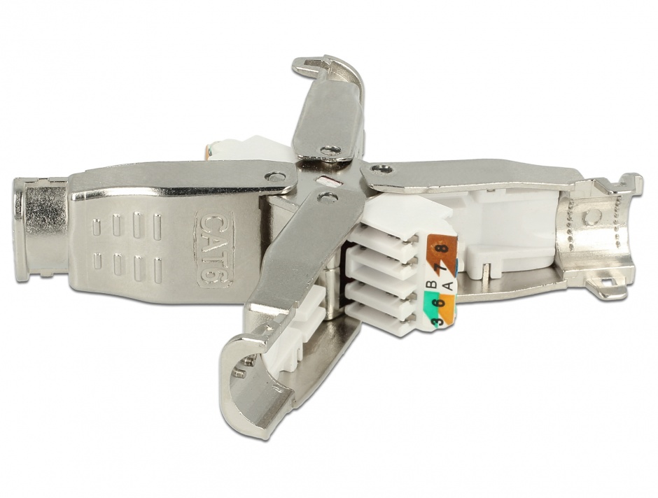 Imagine Cupla pentru retea RJ 45 Cat.6 STP toolfree, Delock 86428