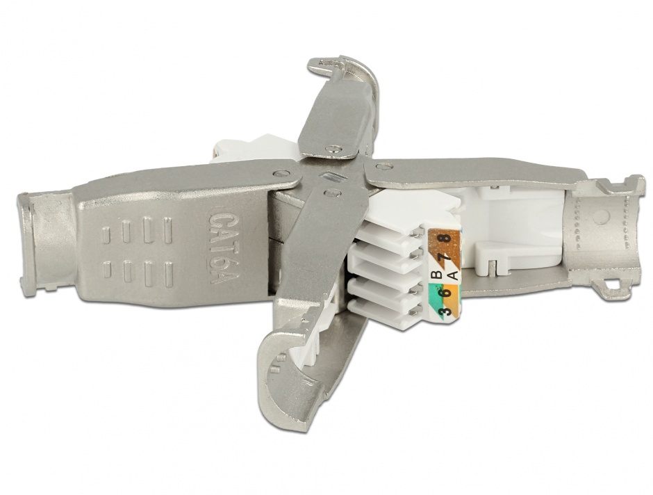 Imagine Cupla pentru retea Cat.6A STP toolfree, Delock 86429