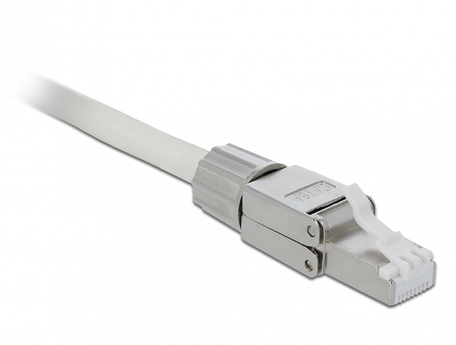 Imagine Conector de retea RJ45 cat.6A STP toolfree, Delock 86477