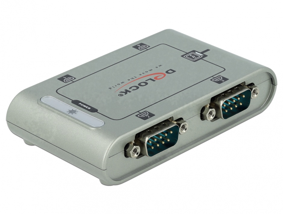 Imagine Adaptor USB la 4 x Serial RS-232, Delock 87414