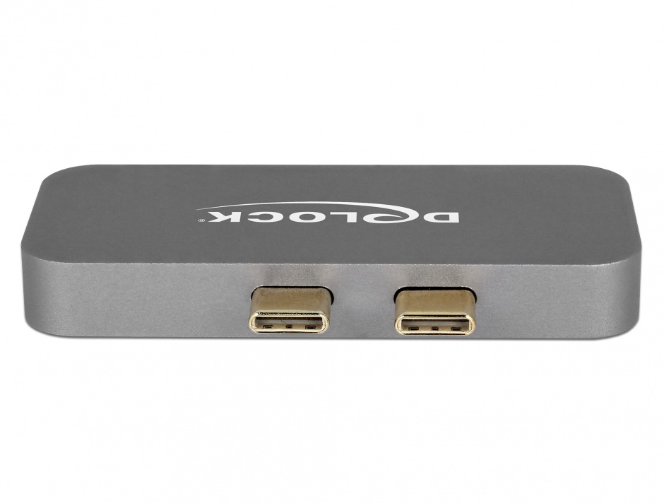Imagine Mini docking station pentru Macbook 2 x Thunderbolt 3/USB-C la 1 x HDMI, 1 x USB-A, 1 x USB-C 5K, De