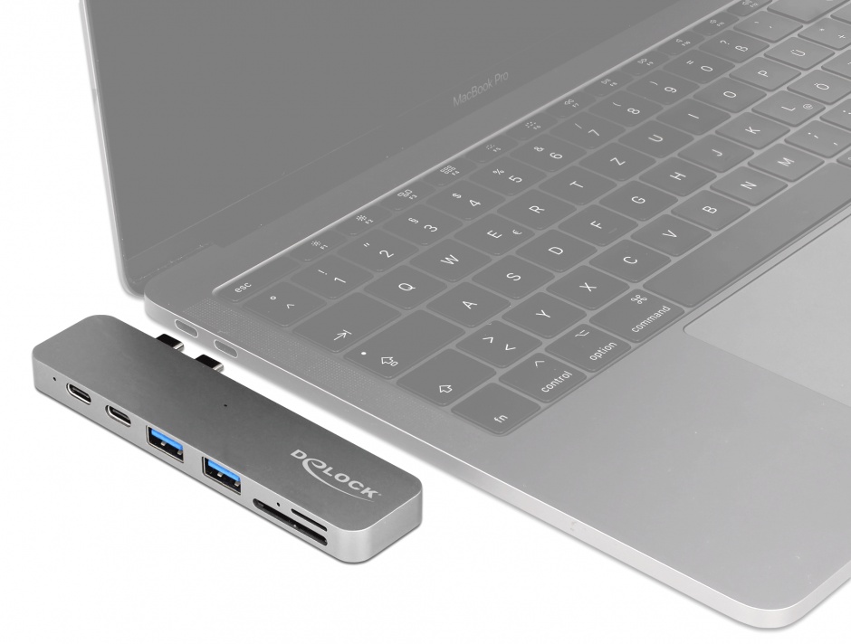 Imagine Docking Station pentru Macbook 2 x Thunderbolt 3/USB-C la 1 x HDMI, 2 x USB-A, 2 x USB-C, 1 x slot m