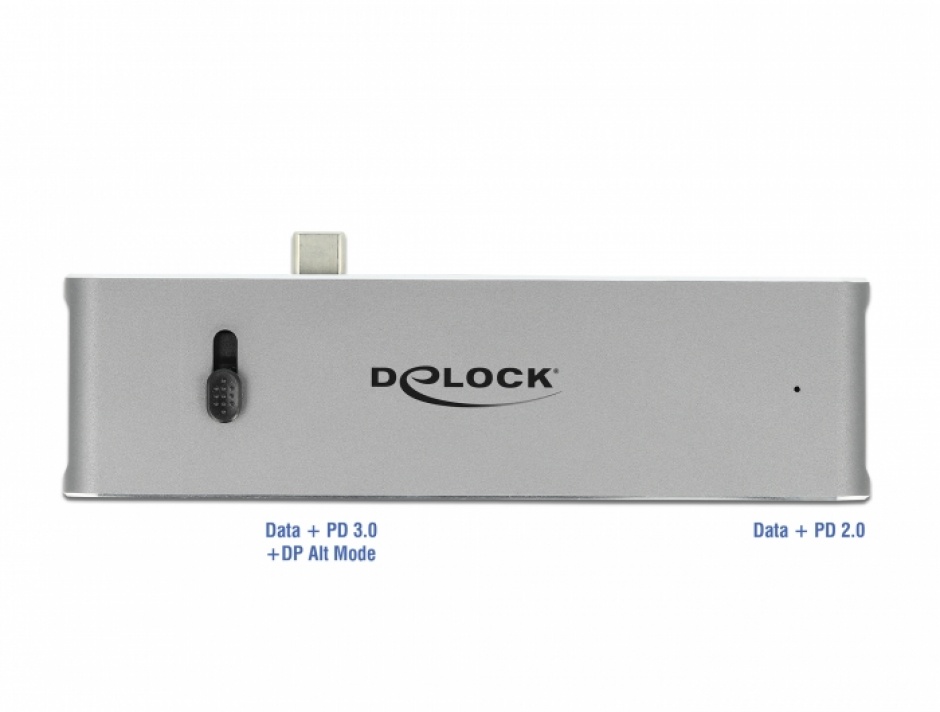 Imagine Docking Station Dual USB-C la HDMI 4K@30Hz / USB 3.2 / SD / PD 3.0, Delock 87752