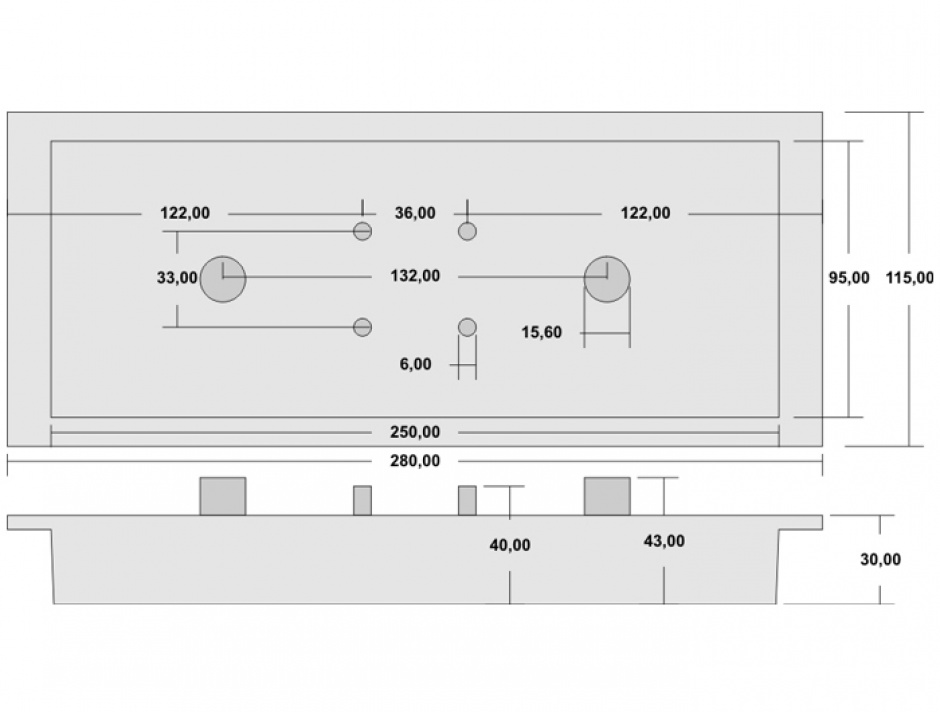 Imagine Antena WLAN MIMO IEEE 802.11 ac/a/h/b/g/n 2 x N jack 10.5 ~ 12 dBi directional, Delock 88806
