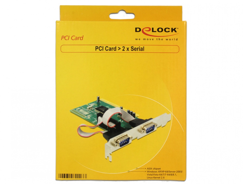 Imagine Placa PCI la Serial 2 porturi RS232, Delock 89003