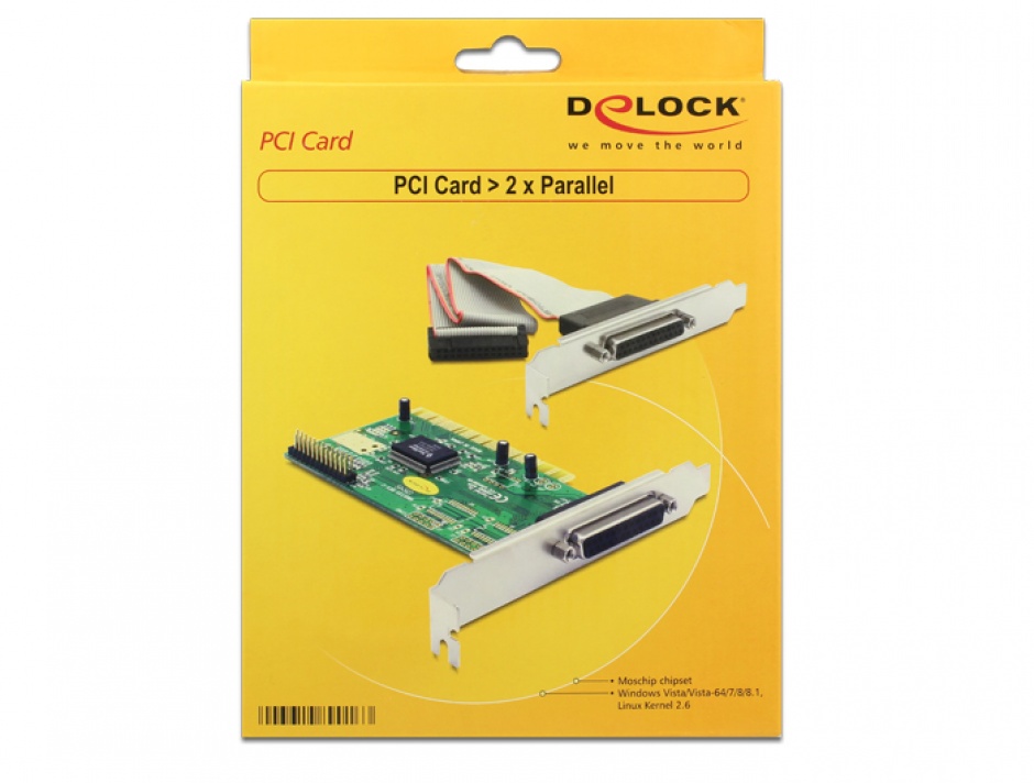 Imagine Placa PCI la 2 porturi paralel DB25, Delock 89016
