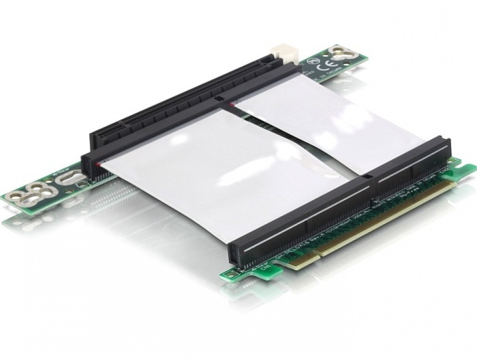 Imagine Riser card PCI Express x16 insertie stanga, cablu flexibil, Delock 89130