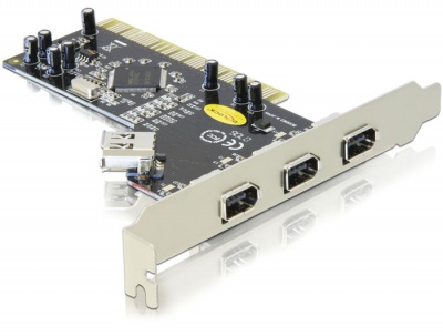 Imagine Placa PCI FireWire 3+1 porturi, Delock 89144