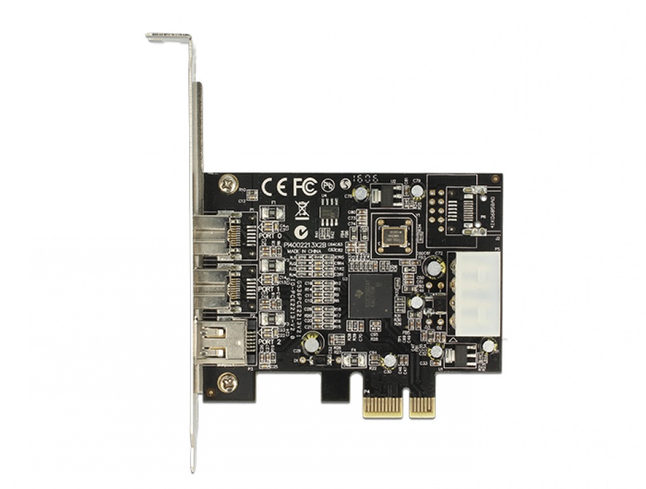 Imagine PCI Express Firewire 2 porturi B + 1 port A, Delock 89153