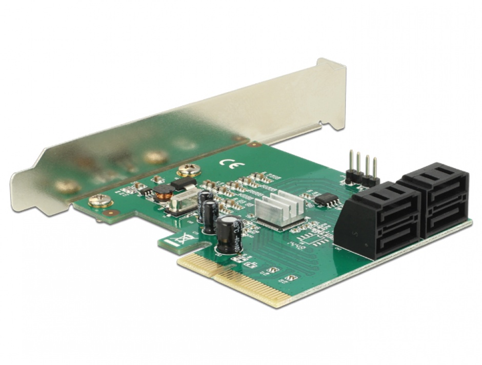 Imagine PCI Express Hybrid cu 4 x SATA 6 Gb/s interne RAID, Delock 89395