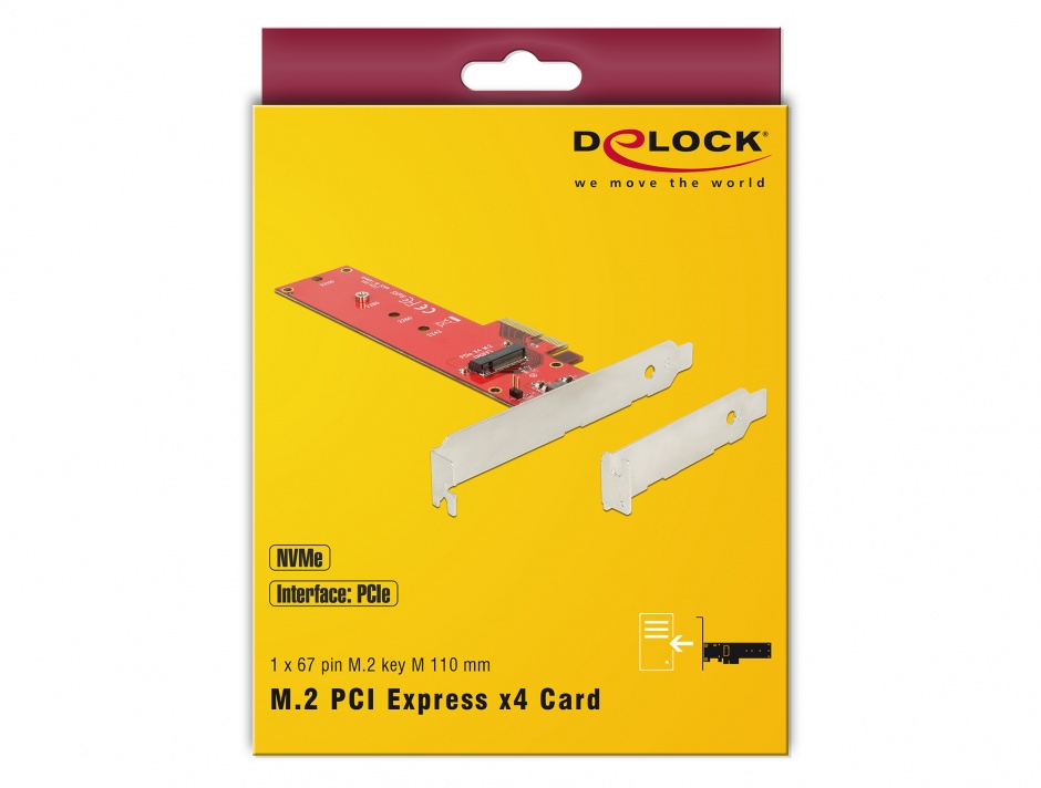 Imagine PCI Express la 1 x port internal NVMe M.2 NGFF, Delock 89455