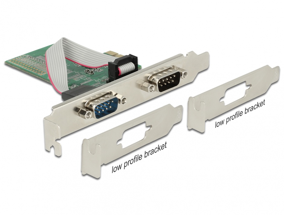 Imagine PCI Express la 2 x Serial RS-232, Delock 89555