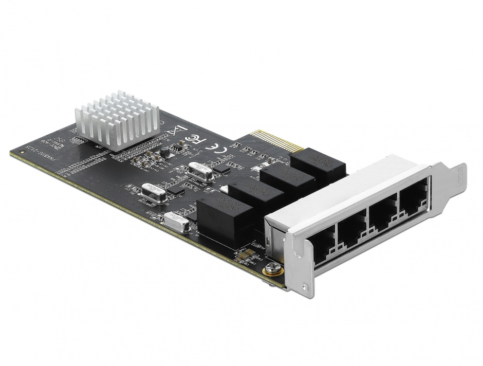 Imagine PCI Express la 4 x Gigabit LAN, Delock 89567