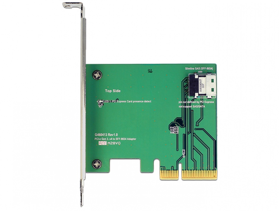 Imagine PCI Express x4 la 1 x SFF-8654 4i NVMe Low Profile Form Factor, Delock 89585
