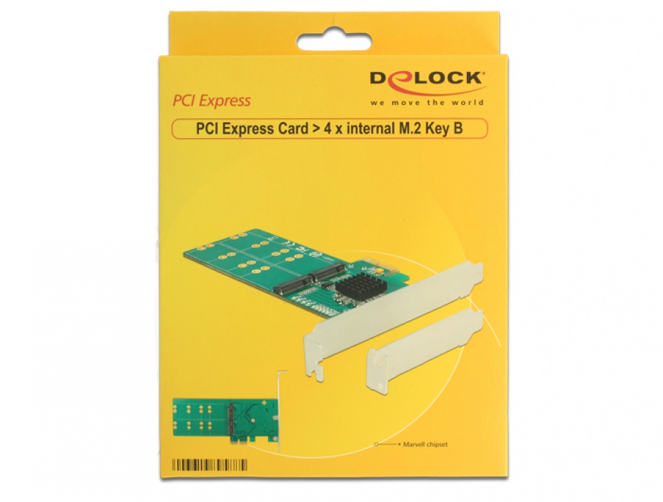 Imagine PCI Express la 4 x internal M.2 Key B - Low Profile Form Factor, Delock 89588