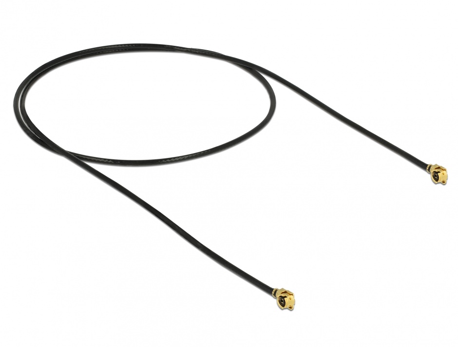 Imagine Cablu antena MHF / U.FL-LP-068 plug la MHF / U.FL-LP-068 plug 40cm 1.13, Delock 89610