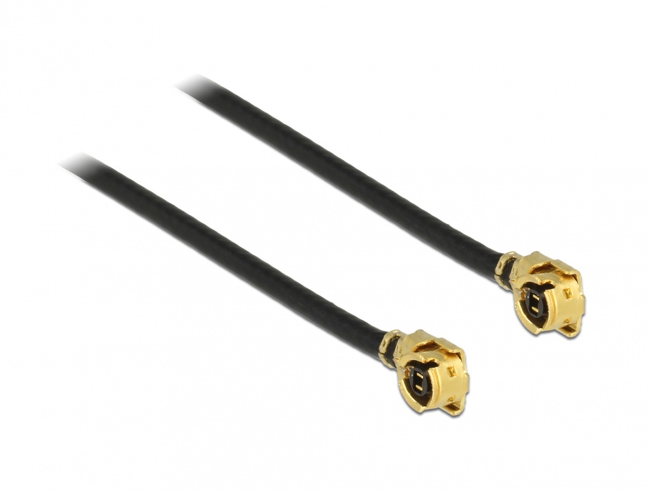 Imagine Cablu antena MHF / U.FL-LP-068 plug la MHF / U.FL-LP-068 plug 50cm 1.13, Delock 89611