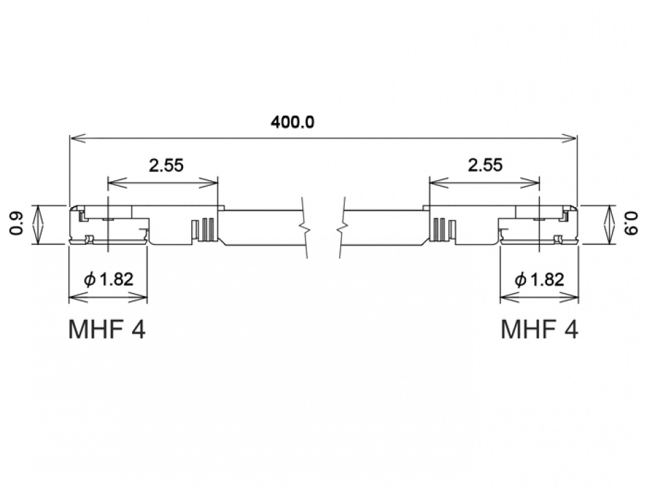 Imagine Cablu antena MHF IV/HSC MXHP32 plug la MHF IV/HSC MXHP32 plug 40cm 1.13, Delock 89645
