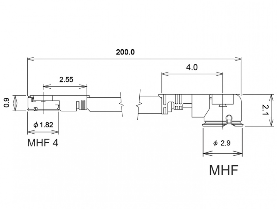 Imagine Cablu antena MHF / U.FL-LP-068 plug la MHF IV/ HSC MXHP32 plug 20cm 1.13, Delock 89648