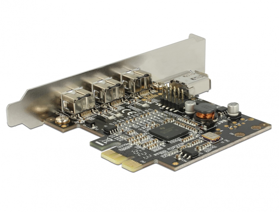 Imagine PCI Express cu 3 porturi FireWire B + 1 port FireWire A, Delock 89864