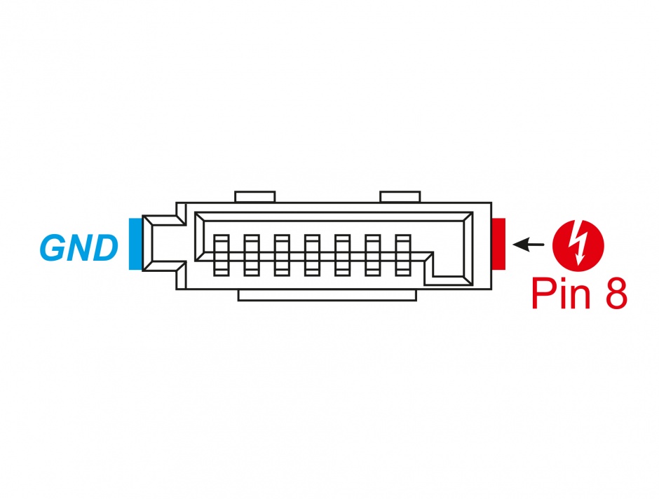 Imagine Conector de alimentare SATA 6 Gb/s 8 pini mama, Delock 89887